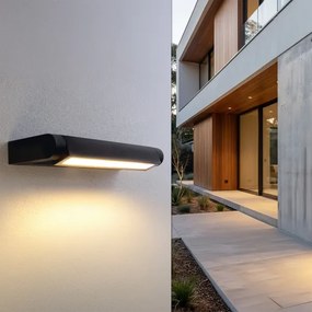 BRILAGI - SALERNO LED kültéri fali lámpa LED/12W/230V 35,5 cm fekete IP65