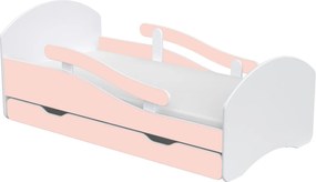 Gyerekágy Leo 160x80 fehér-rózsaszín