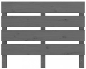 szürke tömör fenyőfa fejtámla 100 x 3 x 80 cm