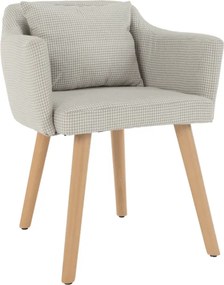 Dizájnos fotel, bézs minta, DIPSY