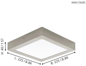 Eglo 94526 - LED mennyezeti lámpatest FUEVA 1 LED/16,5W/230V