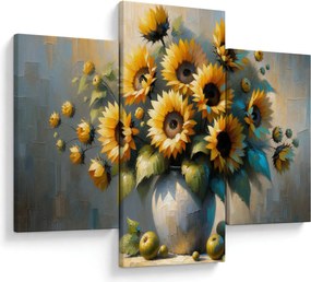 Kép – Napraforgós váza (90x60 cm)