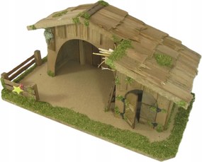 Karácsonyi betlehem 58x30x30cm, 12cm-es figurákhoz