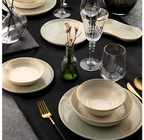 27 darabos étkészlet bézs/zöld/porcelán
