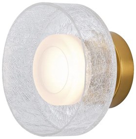 LED Fali lámpa LED/8W/230V 3000K arany/átlátszó