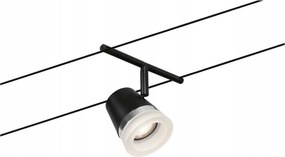 Paulmann kúpos spotlámpa GU5.3 12V matt fekete/króm kábelrendszerhez
