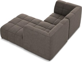 Barna buklé sarokkanapé (jobb oldali-heverő résszel) Aloha – Makamii