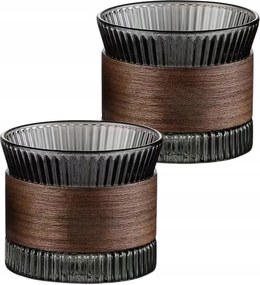 Pohár Kávéscsésze eszpresszó fa Prémium Ajándék 170ml x2