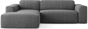 Szürke sarokkanapé (bal oldali-heverő résszel) Keli – Makamii