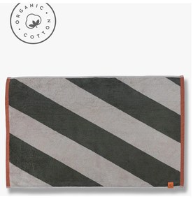 Khaki bio pamut fürdőszobai kilépő 50x80 cm Diagonal – Mette Ditmer Denmark
