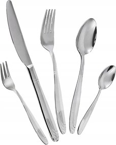 Evőeszköz Készlet Acél Evőeszköztartó Szatén Hoffner 12/72EL HF7330