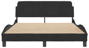fekete bársony ágykeret Dover 140 x 190 cm