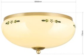 Orion DL 7-674 - Mennyezeti lámpa LANDHAUS 3xE27/60W/230V átm. 35 cm réz/bézs