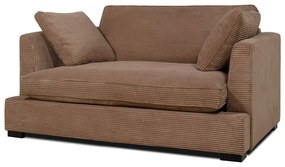 Világosbarna kordbársony kanapé 132 cm Mobby – Scandic