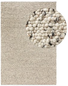 Wool Rug Patch White/Black 120x170 cm