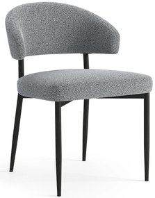 MAZZONI EXPORT IRIS Szürke (Monza 120 szövet) - MODERN LOFT BOUCLÉ KÁRPITOZOTT SZÉK NAPPALIBA/ÉTKEZŐBE