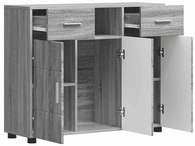 Széf fiókkal ajtóval Szürke sonoma 88.5 x 30.5 x 73 cm Faanyag