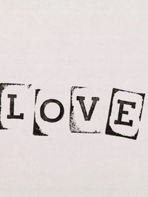 Fém poszter Ajándék Valentin nap Évforduló Love felirattal