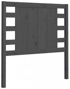 szürke tömör fenyőfa fejtámla 106 x 4 x 100 cm