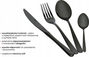 Evőeszköz szett Zwieger Vesper black 24 db-os, fekete