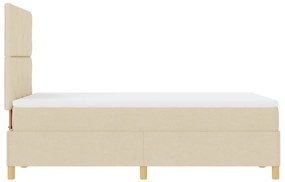 Box Spring Ágy Matrac Krém Kis franciaágy Szövet