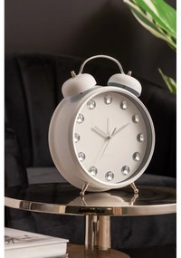 Karlsson 6019WH dizájner asztali óra/ébresztőórafehér, átmérő: 30 cm