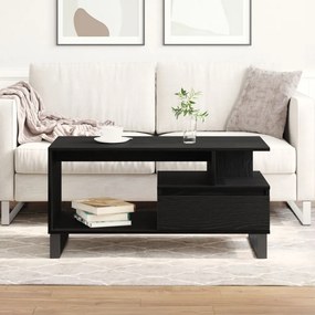 Dohányzóasztal Fekete Tölgy 90x49x45 cm Mérnöki Fa