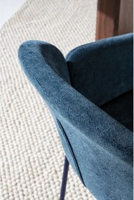 Kék kárpitozott étkezőfotel szett 2 db-os Aslin – MOME