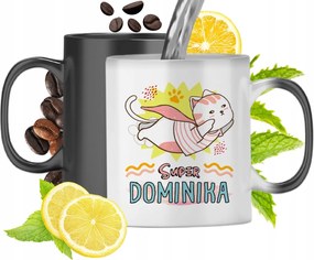 Mágikus bögre Dominikának Fekete matt nyomott mintával 330ml