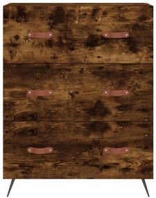 füstös tölgy színű szerelt fa komód 69,5 x 34 x 90 cm