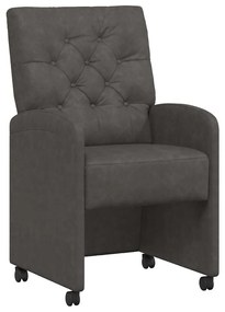 Kerekes Étkező Székek 2 pcs Fekete 58 x 67 x 97 cm Műbőr