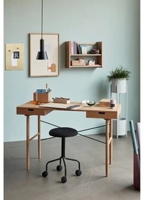 Íróasztal tölgyfa dekorral 55x120 cm Studio – Hübsch