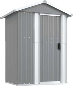 vidaXL szürke horganyzott acél kerti fészer 126x97,5x177 cm