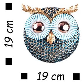 Owl 3 - Copper Fali fém dekoráció 19x19 Multicolor N