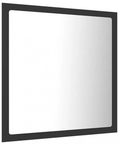 szürke akril LED-es fürdőszobai tükör 40 x 8,5 x 37 cm