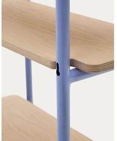 Világoskék-natúr színű függő gyerek könyvespolc kőrisfa dekorral 60x70x28 cm Tinn – Kave Home