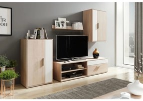 Nappali szekrénysor BRICK sonoma tölgy/fehér