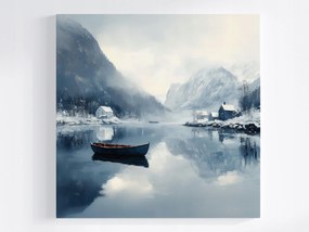 Canvas Skandinávia Norvégia Fjord Gleccser Tél 80x80