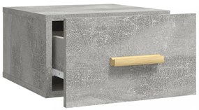 2 db betonszürke falra szerelhető éjjeliszekrény 35x35x20 cm