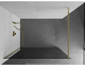 Mexen Kioto zuhanyparaván 90x200 cm 8 mm, arany profil, szürke üveg, 800-090-101-50-40