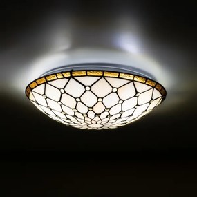 BRILAGI - Tiffany stílusú ólomüveg mennyezeti lámpa IVORY 2xE27/60W/230V átm. 40 cm