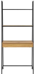 Seaford könyvespolc tölgyfa dekorral, 77 x 175 cm - Actona