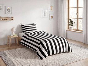 Pamut ágynemű STRIPE BALANCE fekete-fehér Ágyneműhuzat mérete: 70 x 90 cm | 140 x 200 cm