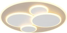 Globo 48475S Mennyezeti lámpa, matt fehér fém, matt homokszínű fém, fehér akril, ø: 490mm, M: 55mm, tartozék: LED 40W 230V, 5300lm forrás, 2200lm kimenet, 3000K