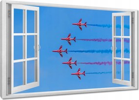 Vászonkép 60x40 Repülőgépek bemutató