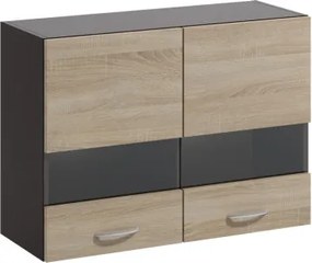 Konyhagarnitúra 240 cm. Világos Sonoma / Sötét Sonoma Színben. LIVIA