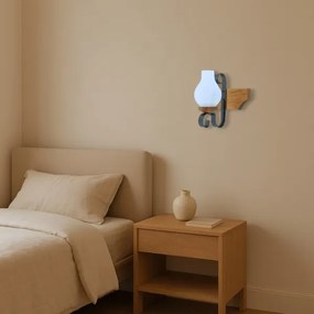 Fali lámpa VELA 1xE14/40W/230V bükkfa