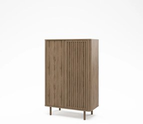 Natúr színű szekrény tölgyfa dekorral 86x130x40 cm Salma – Marckeric