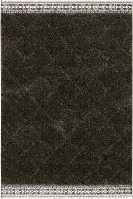 Shaggy Szőnyeg Puha Grafit Geometrikus Krém Rombusz Akra 160x230 cm