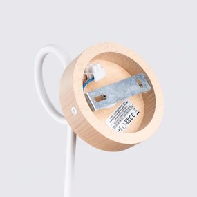 Sollux SL.1473 - Fali lámpa EMBER 1xE27/15W/230V fehér/bézs/bükkfa